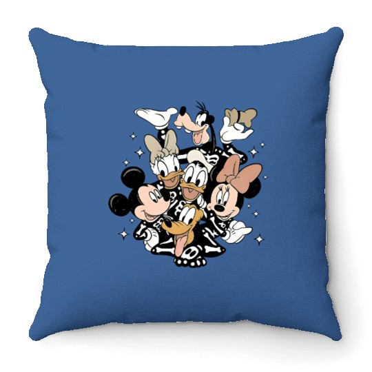 Disney Halloween Crop Top, Mickey Skeleton Crop Top Throw Pillows