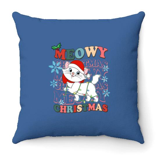 Disney Aristocats Santa Marie Christmas Lights Throw Pillows