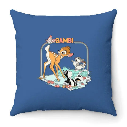 Disney Bambi Throw Pillows, Disneyworld Throw Pillows, Disneyland Throw Pillows