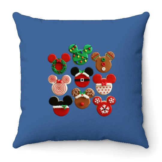 Disney cookie theme Throw Pillows