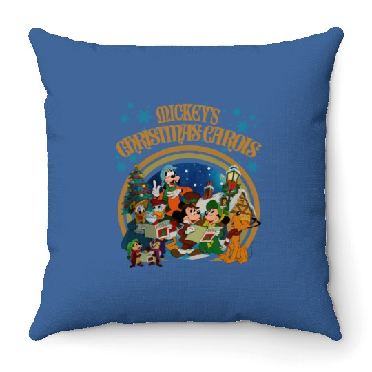 Mickey's Christmas Carol Throw Pillows, Disney Xmas Movie Throw Pillows