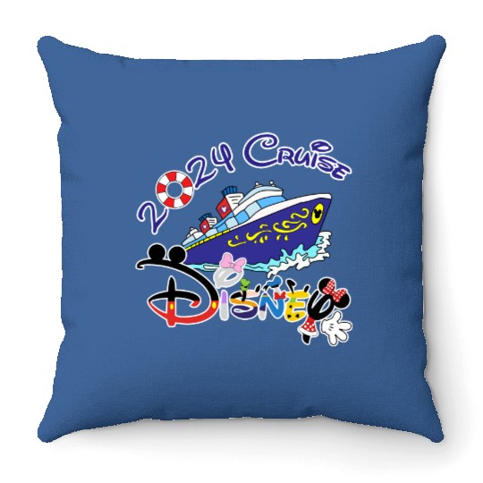 2024 Disney Cruise Family Throw Pillows, Group cruise Throw Pillows, Disney cruise Throw Pillows