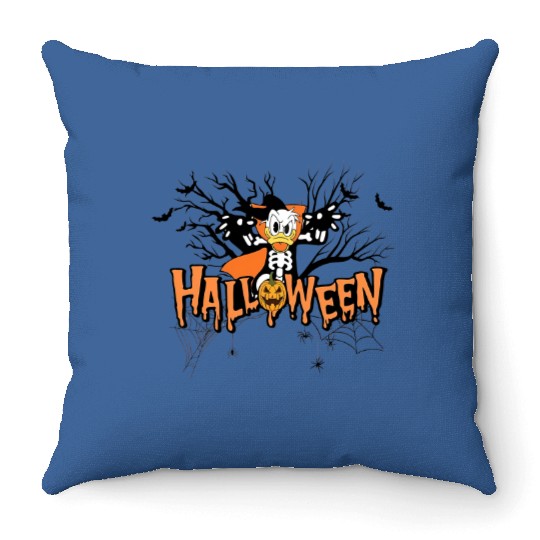 Disney Halloween Throw Pillows, Donald Duck Halloween Throw Pillows, Disneyland Halloween Throw Pillows