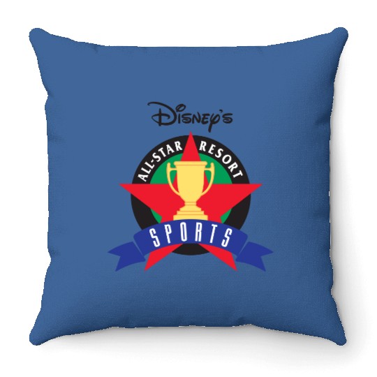 disneys all star resort sports Throw Pillows
