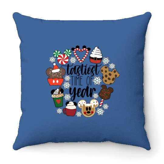 Christmas Disney Snacks Throw Pillows