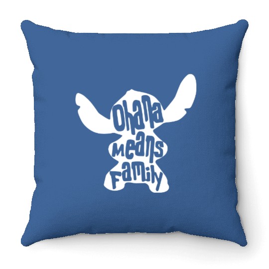 Ohana Means Family Throw Pillows, Disney Vacation Throw Pillows, Disney Trip Throw Pillows, Disney Gift Throw Pillows
