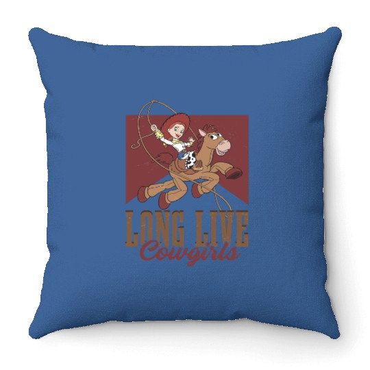 Retro Jessie Throw Pillows, Disney Pixar Toy Story Jessie Long Live