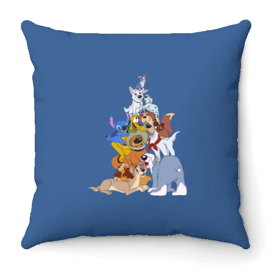 Disney Dogs Throw Pillows, Disney Pets Throw Pillows, Retro Disney Throw Pillows, Disney World Throw Pillows