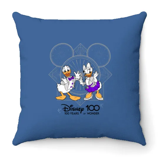 Disney 100 Years of Wonder Zip Throw Pillows, Donald And Daisy Duck Zip Throw Pillows