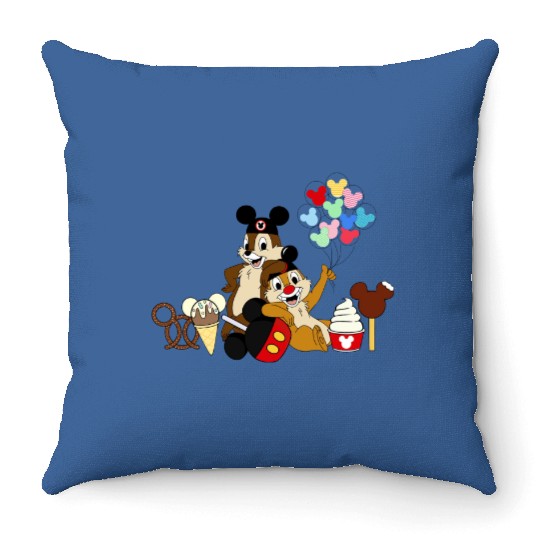 Disney Family Throw Pillows | Disney Sibling Throw Pillows | Chip and Dale Snacks Throw Pillows