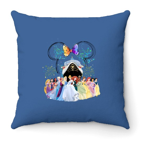Disney Cruise Princess Throw Pillows, Disney Princess Throw Pillows, Disney Cruise Line 25th Anniversary Throw Pillows