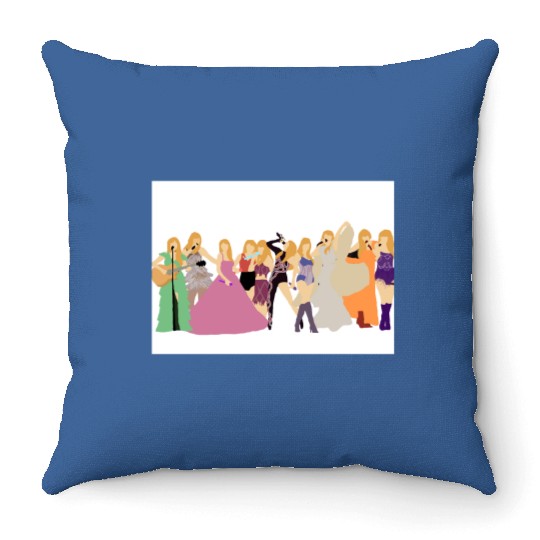 TaylorSwift Eras Tour Outfits Throw Pillows
