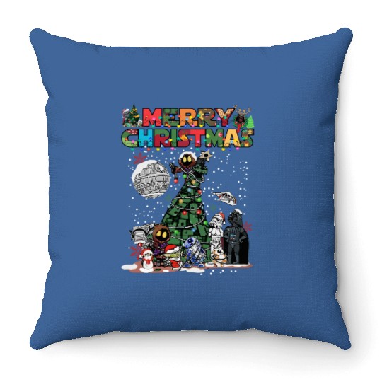 Discover Retro Disney Star Wars Christmas Throw Pillows