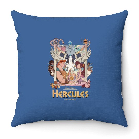 Disney Hercules Throw Pillows, Retro Hercules 1997 Throw Pillows, Magic Kingdom Throw Pillows