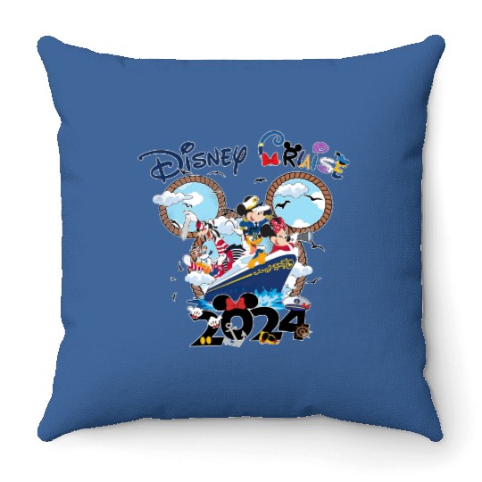 Disney Cruise Family 2023, Disney Cruise Group Throw Pillows, Disney Family Throw Pillows, Disney 2023 Throw Pillows