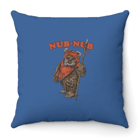 Disney Star Wars Throw Pillows, Vintage Nub-Nub Ewok Camp Throw Pillows, Wicket Ewoks Throw Pillows, Forest Summer Camp Throw Pillows