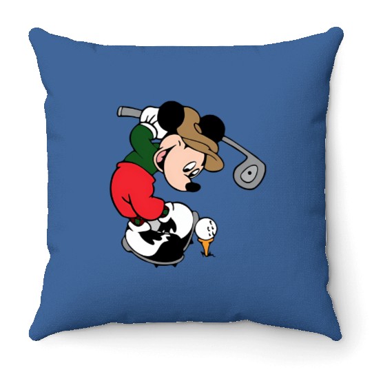 Mickey Golf Throw Pillows, Throw Pillows, Throw Pillows, Disney Unisex Throw Pillows, Disney Family Matching Throw Pillows