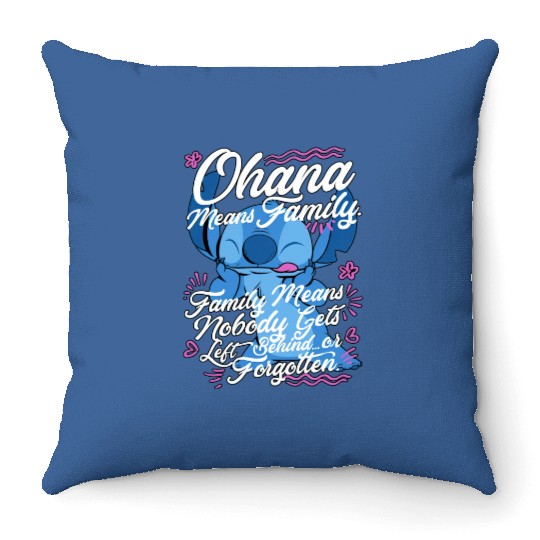 Stitch Day Ohana Means Family Throw Pillows, Disney Stitch Throw Pillows, Disneyland Throw Pillows