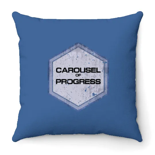 Vintage Distressed Carousel of Progress - Disney - Throw Pillows