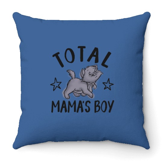 Total Mamas Boy Throw Pillows, Berlioz Cat Throw Pillows, The Aristocats Throw Pillows, Disney Cats Throw Pillows