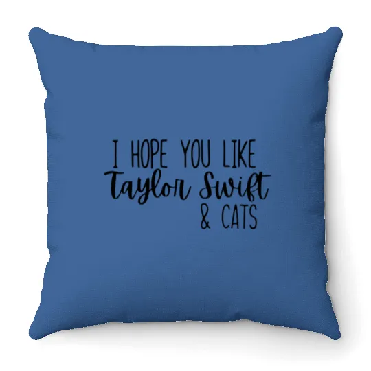 Discover I Hope You Like Taylor And Cats The Eras Tour Taylor Doormat Throw Pillows