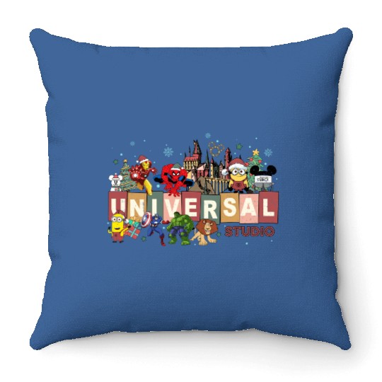 Universal Studios Christmas Throw Pillows, Disneyland Christmas Throw Pillows