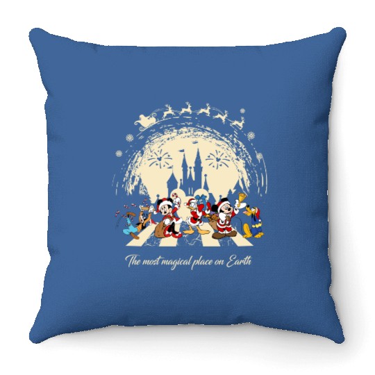 Vintage Disney Christmas Throw Pillows Mickey's Very Merry Christmas Party