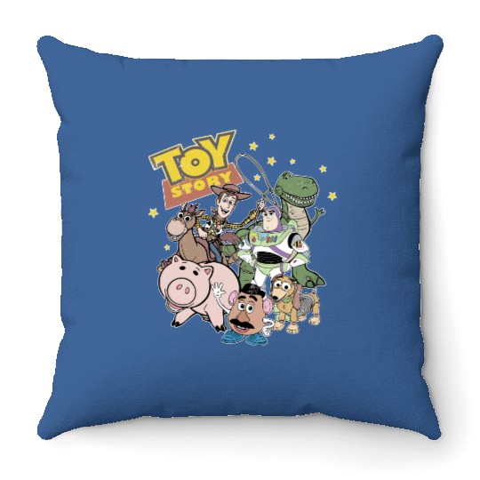 Retro Disney Toy Story Throw Pillows, Vintage Toy Story Throw Pillows, Woody and Buzz Lightyear, You've Got A Friend In Me Throw Pillows