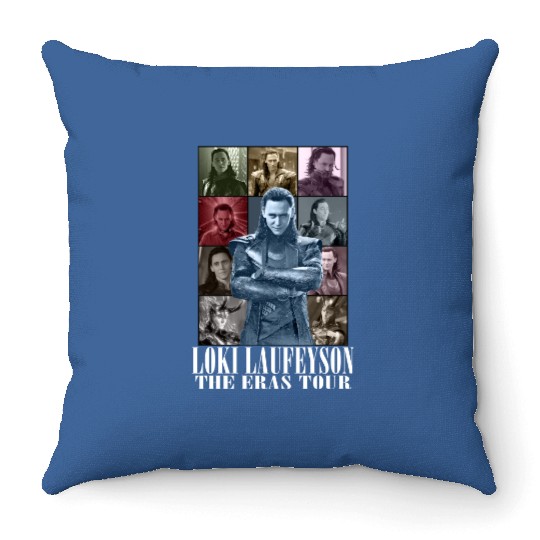 Loki Laufeyson Eras tour Unisex Softstyle Throw Pillows