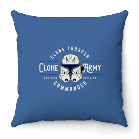 Star Wars Rex Clone Wars Clone Army Commander Emblem Throw Pillows, Vintage Disney Star Wars Throw Pillows, Clone Trooper Star Wars Throw Pillows