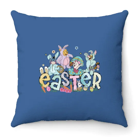 Winnie The Pooh Easter Throw Pillows, Disney Easter Throw Pillows, Pooh Easter Throw Pillows