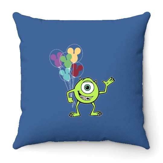 Disney Monsters Inc Throw Pillows, Mike Wazowski Throw Pillows, Monsters University Throw Pillows