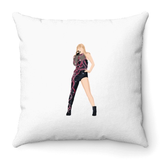 reputation eras tour Throw Pillows