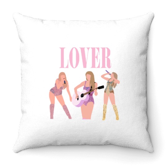 taylorswift lover eras tour art Throw Pillows