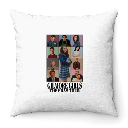 Black _ Gilmore Girls Eras Tour , Eras Tour GG Edition, Rory Gilmore , Eras Tour , Sw Throw Pillows