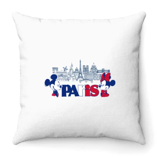 Retro Disneyland Paris Throw Pillows, Disney Throw Pillows
