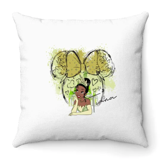 Disney Tiana Princess, Princess Tiana Throw Pillows, Tiana Throw Pillows