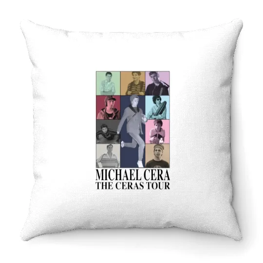 Michael Cera Eras Tour Throw Pillows