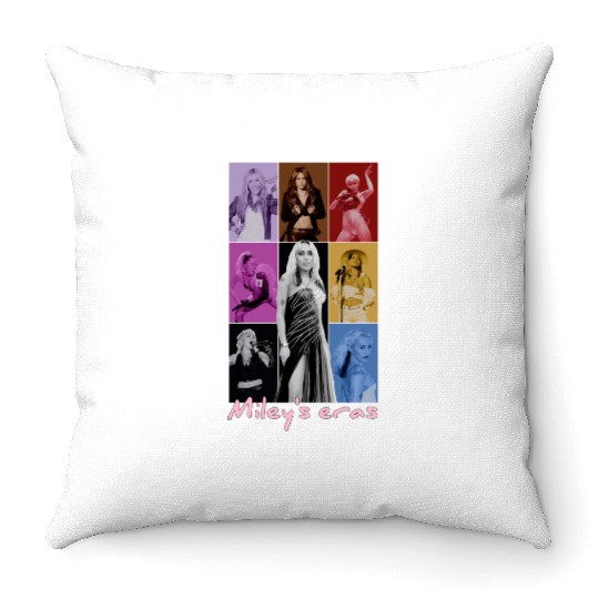 Miley Cyrus Eras Tour Throw Pillows