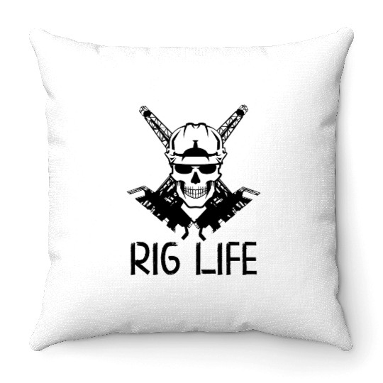 Oilfield Wife Roughneck Oil Drilling Frac crew Throw Pillows