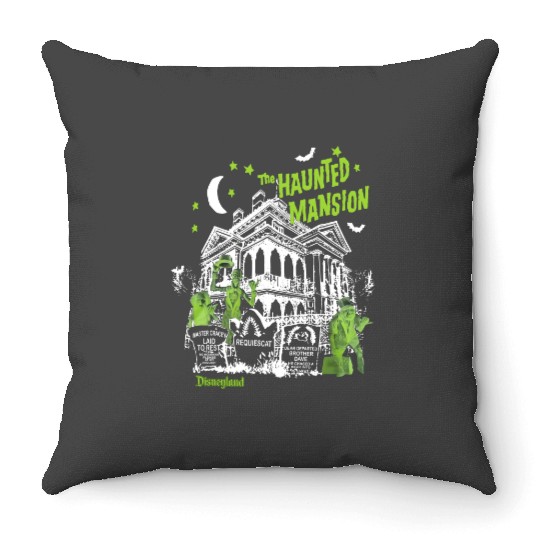 Vintage Haunted Mansion Throw Pillows, The Haunted Mansion Throw Pillows, Disneyland Halloween Throw Pillows