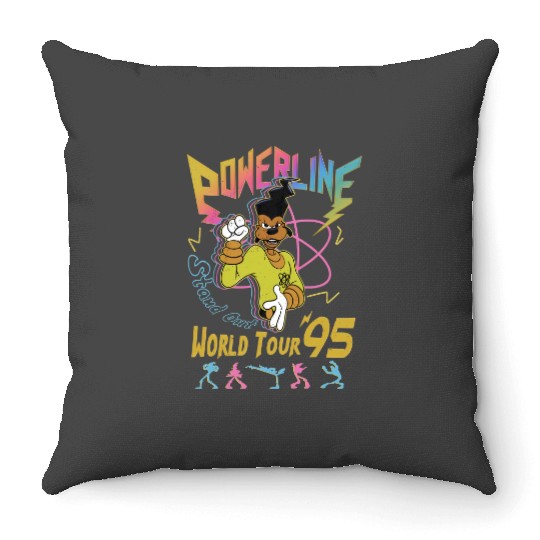 Retro Disney A Goofy Movie Powerline World Tour 95'  Throw Pillows