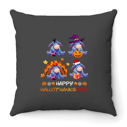 Halloween Thanksgiving Christmas Eeyore Throw Pillows, Disney Eeyore Throw Pillows Throw Pillows
