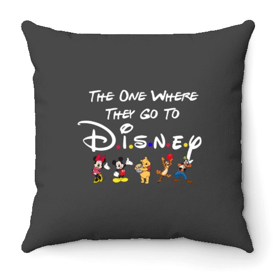 Discover The One Where They Go To Disney Throw Pillows, Disneyworld Family Throw Pillows