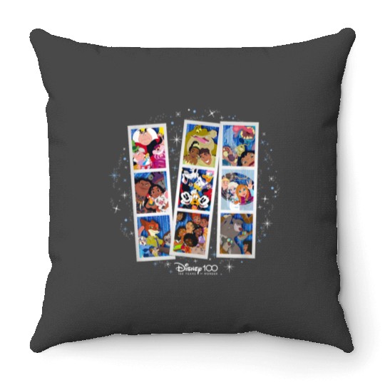 Disney 100 Anniversary Photo Booth Pictures D100 Throw Pillows