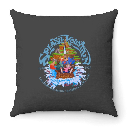 Retro Disneyland Splash Mountain Throw Pillows, Vintage Disney Throw Pillows, Disney Splash Mountain Throw Pillows