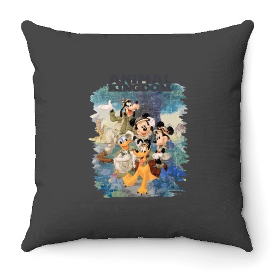  Color Disney Animal Kingdom Throw Pillows, Mickey Safari Vintage Throw Pillows