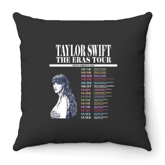 Eras Tour US 2024 Throw Pillows
