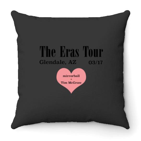 Eras Tour Glendale Show Throw Pillows