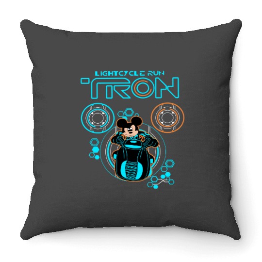Disney Mickey Mouse Tron Lightcycle Run Ride Matching Throw Pillows, Magic Kingdom WDW Unisex Throw Pillows